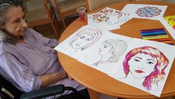 Durham care home Residents get creative in new art class